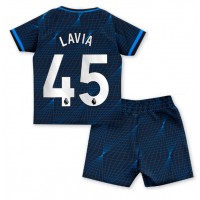 Chelsea Romeo Lavia #45 Bortedraktsett Barn 2023-24 Kortermet (+ Korte bukser)